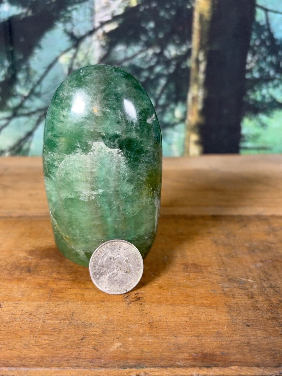 Dark green fluorite freeform, 15 oz – view 5