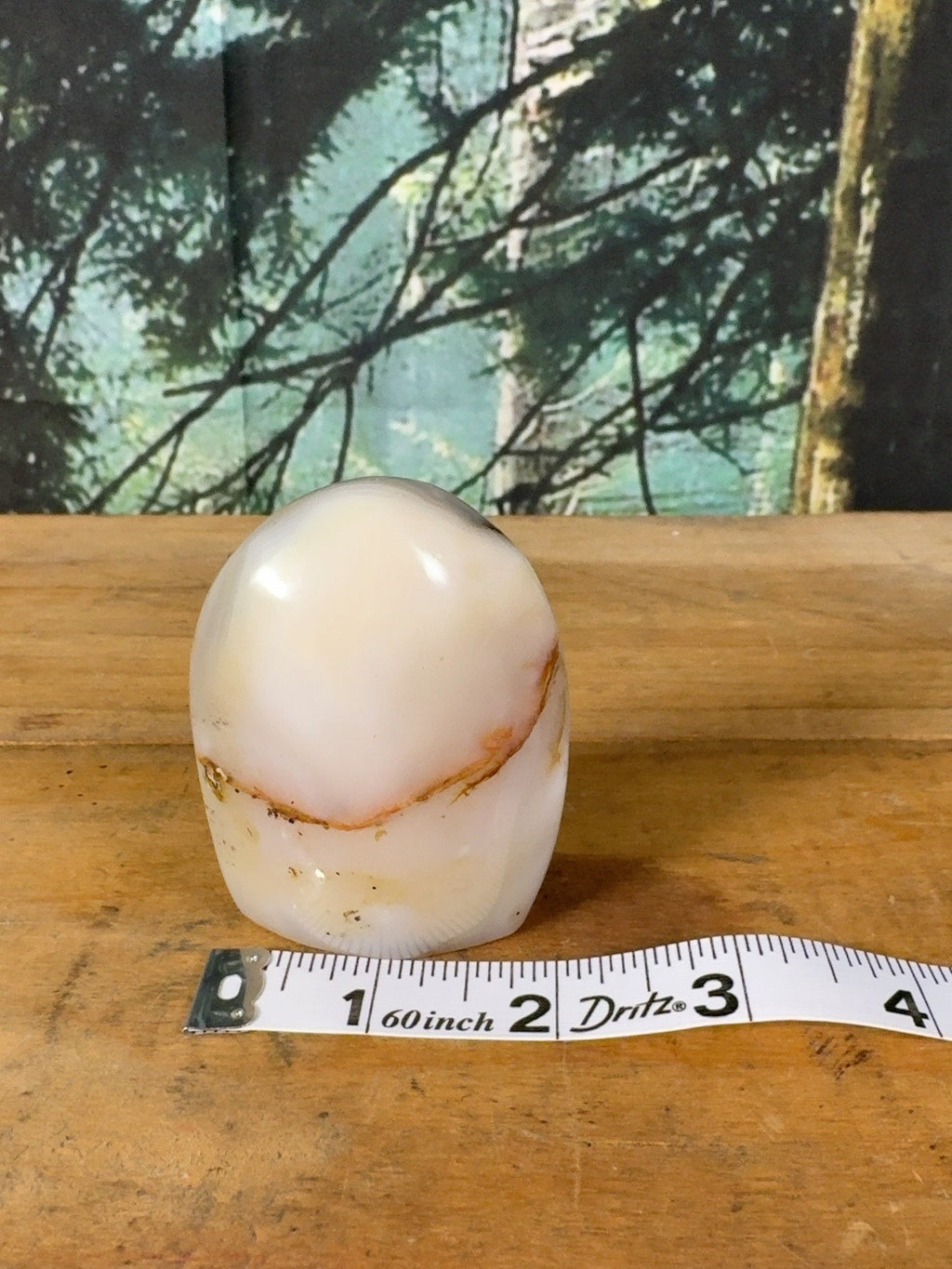 Cream blush dendritic agate freeform 5.9 oz, view 7 of 9