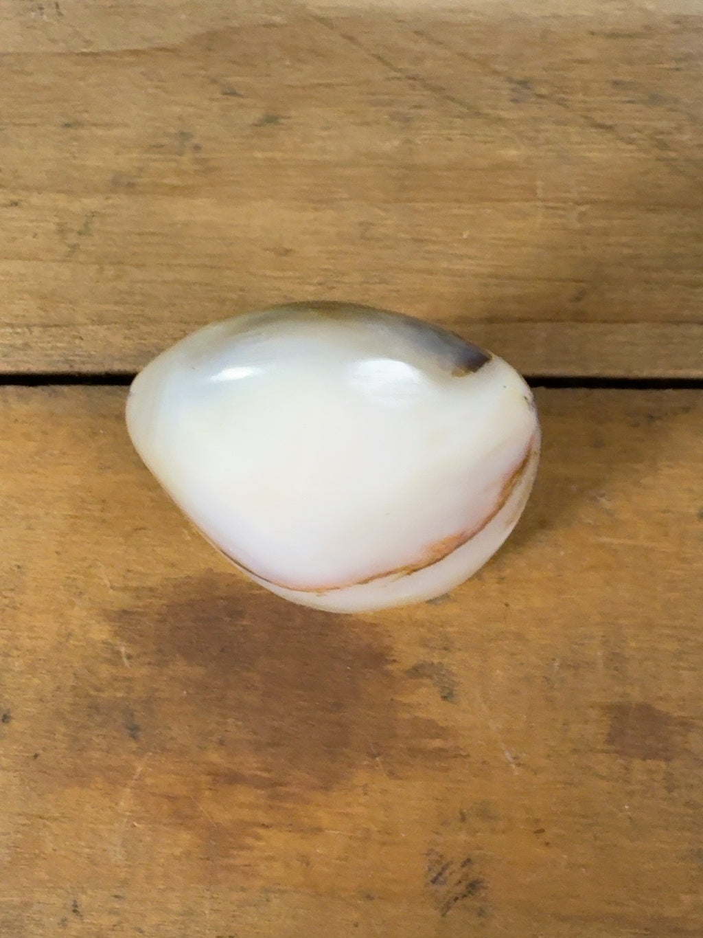 Cream blush dendritic agate freeform 5.9 oz, view 9 of 9