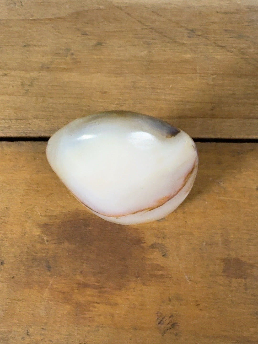 Cream blush dendritic agate freeform 5.9 oz, view 9 of 9