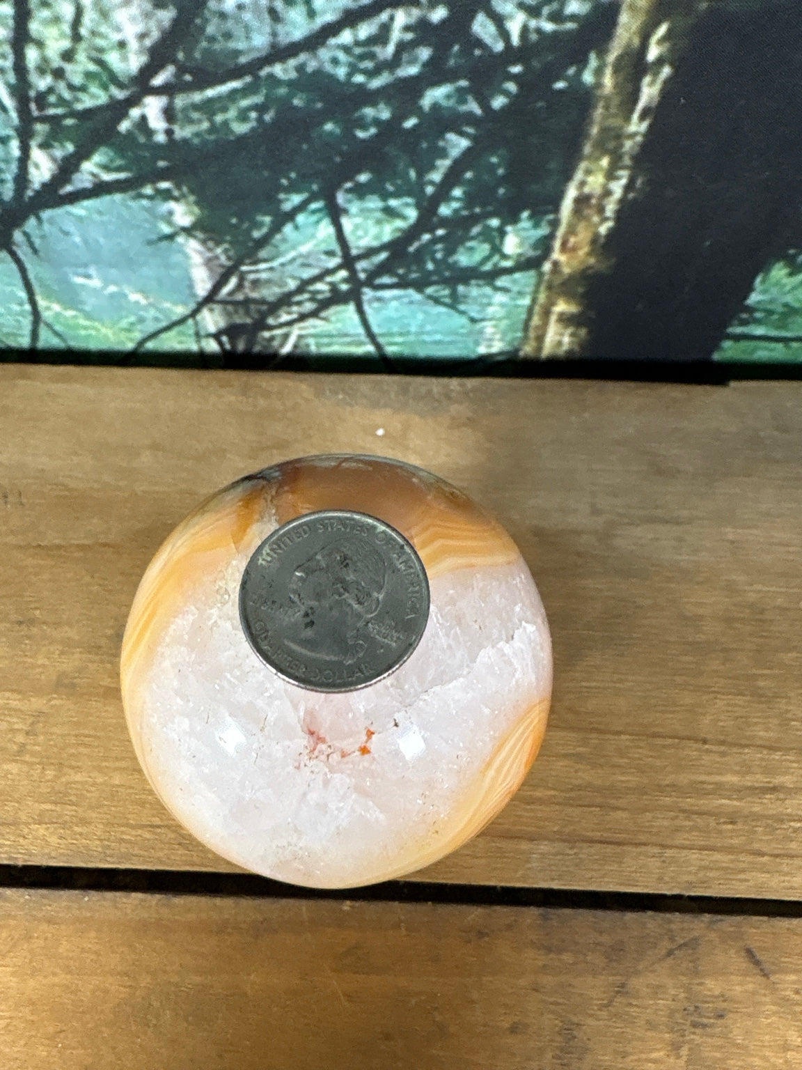 Carnelian Agate sphere measurement view