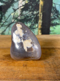 Lavender gray flower agate freeform, 11 oz – view 1