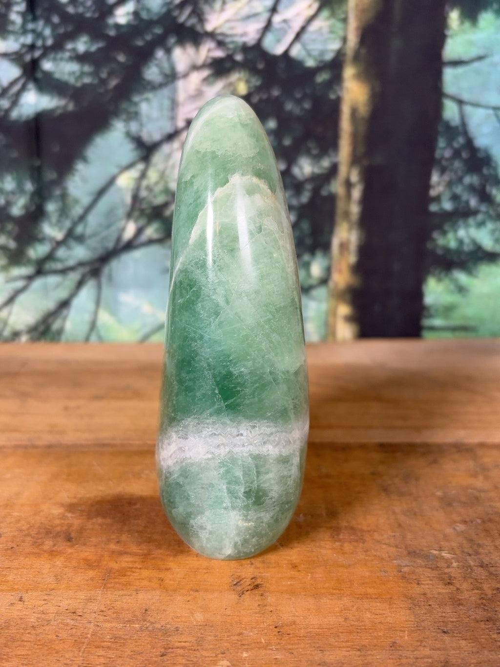 Green fluorite banded freeform, 1 lb 8.1 oz – view 2