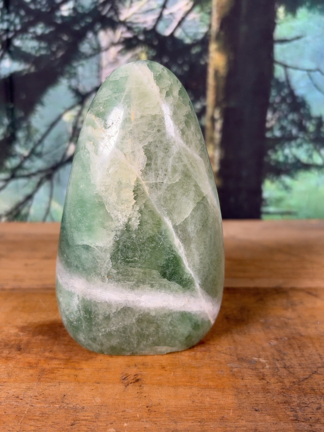 Green fluorite banded freeform, 1 lb 8.1 oz – view 3