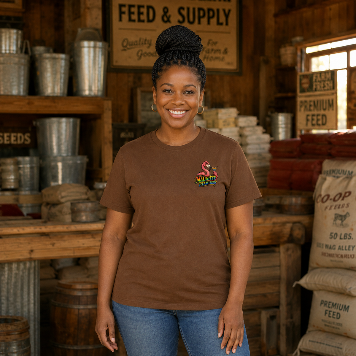 Know Your Shit Chestnut unisex graphic T-shirt female front