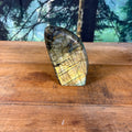 Golden flash labradorite freeform front view