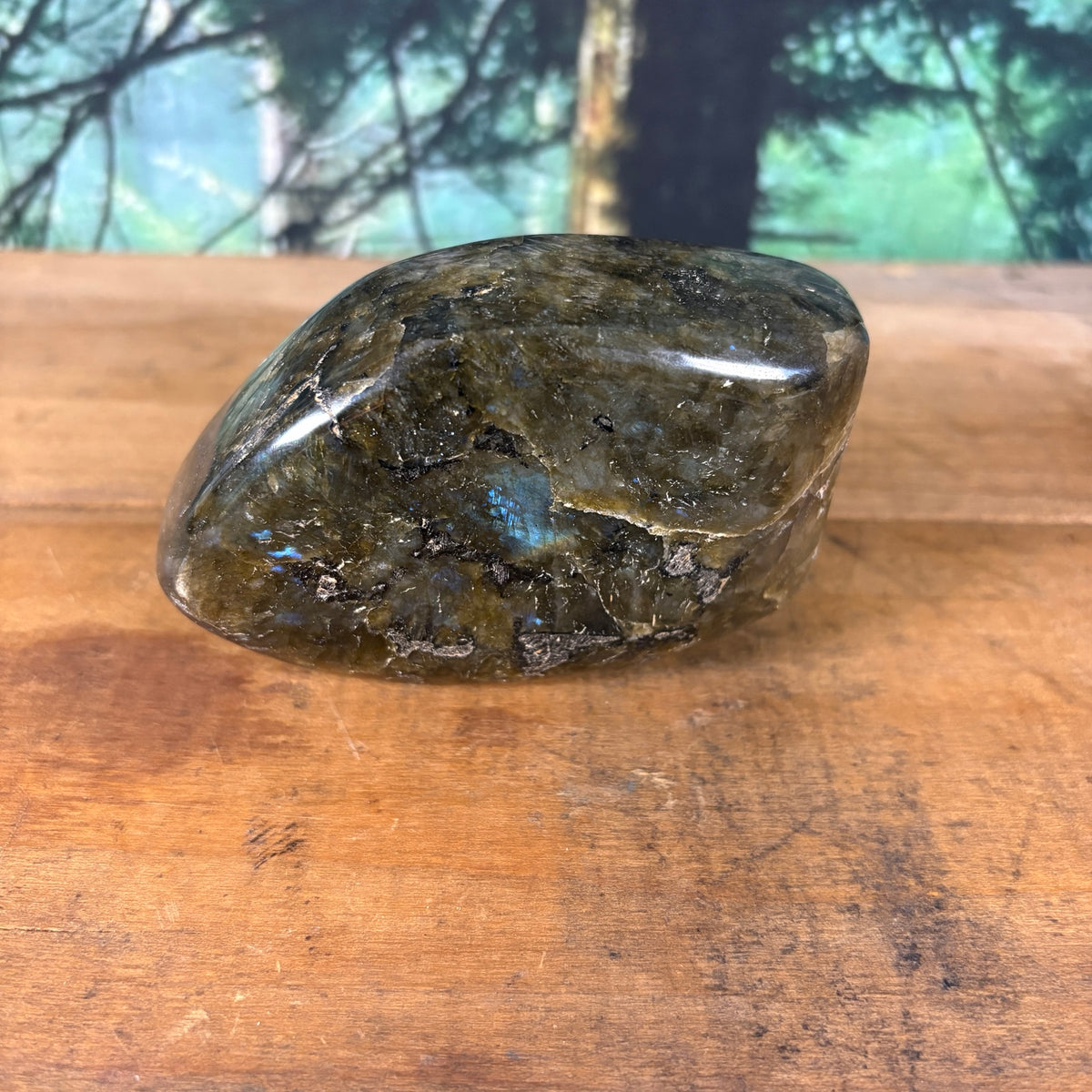 Labradorite freeform blue flash angle