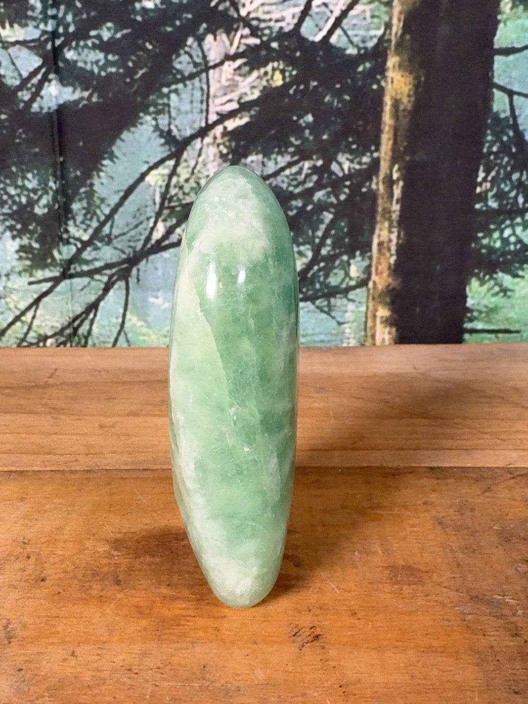 Mint green fluorite freeform, 15.6 oz – view 2