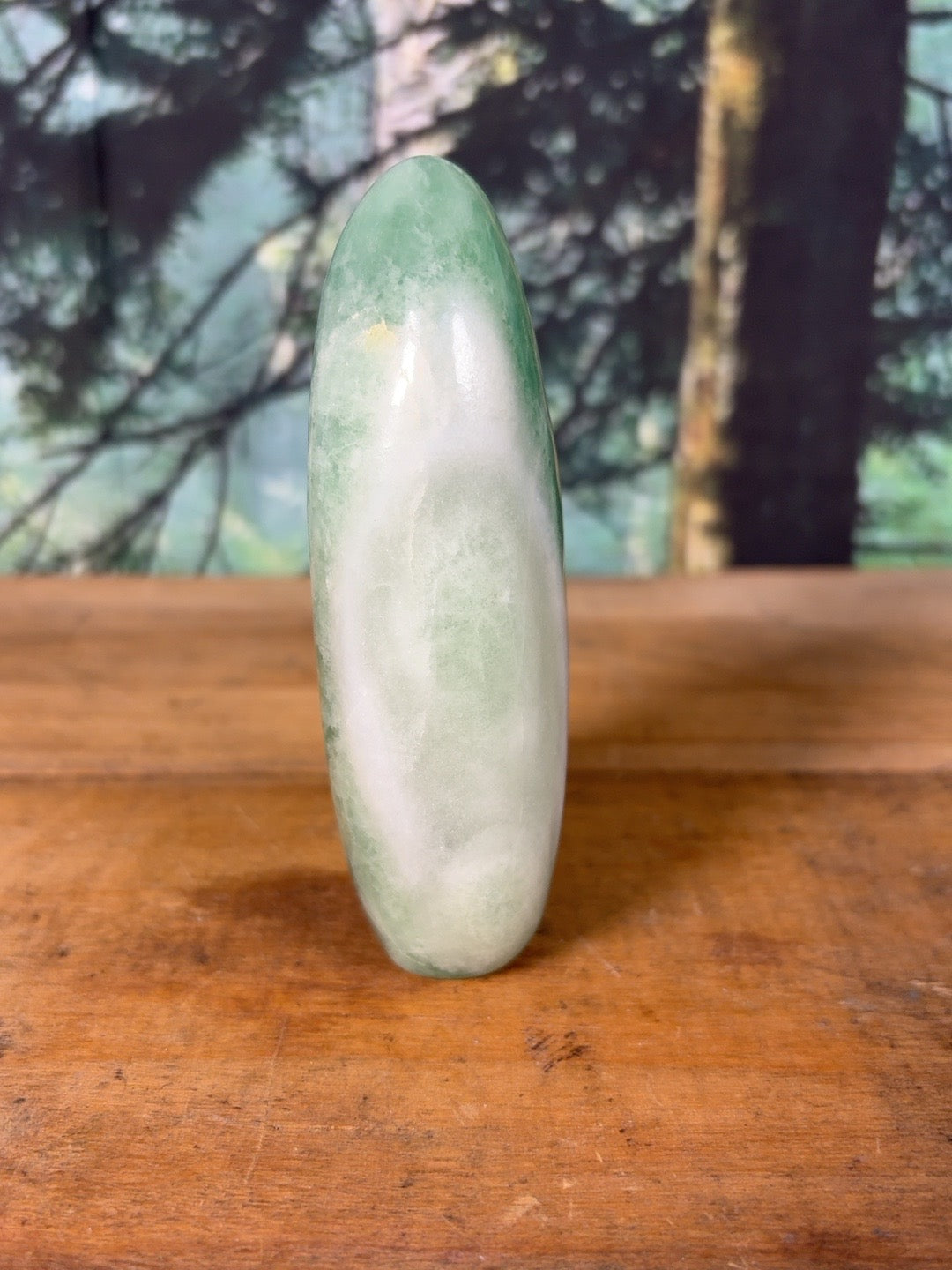 Mint green fluorite freeform, 15.6 oz – view 4
