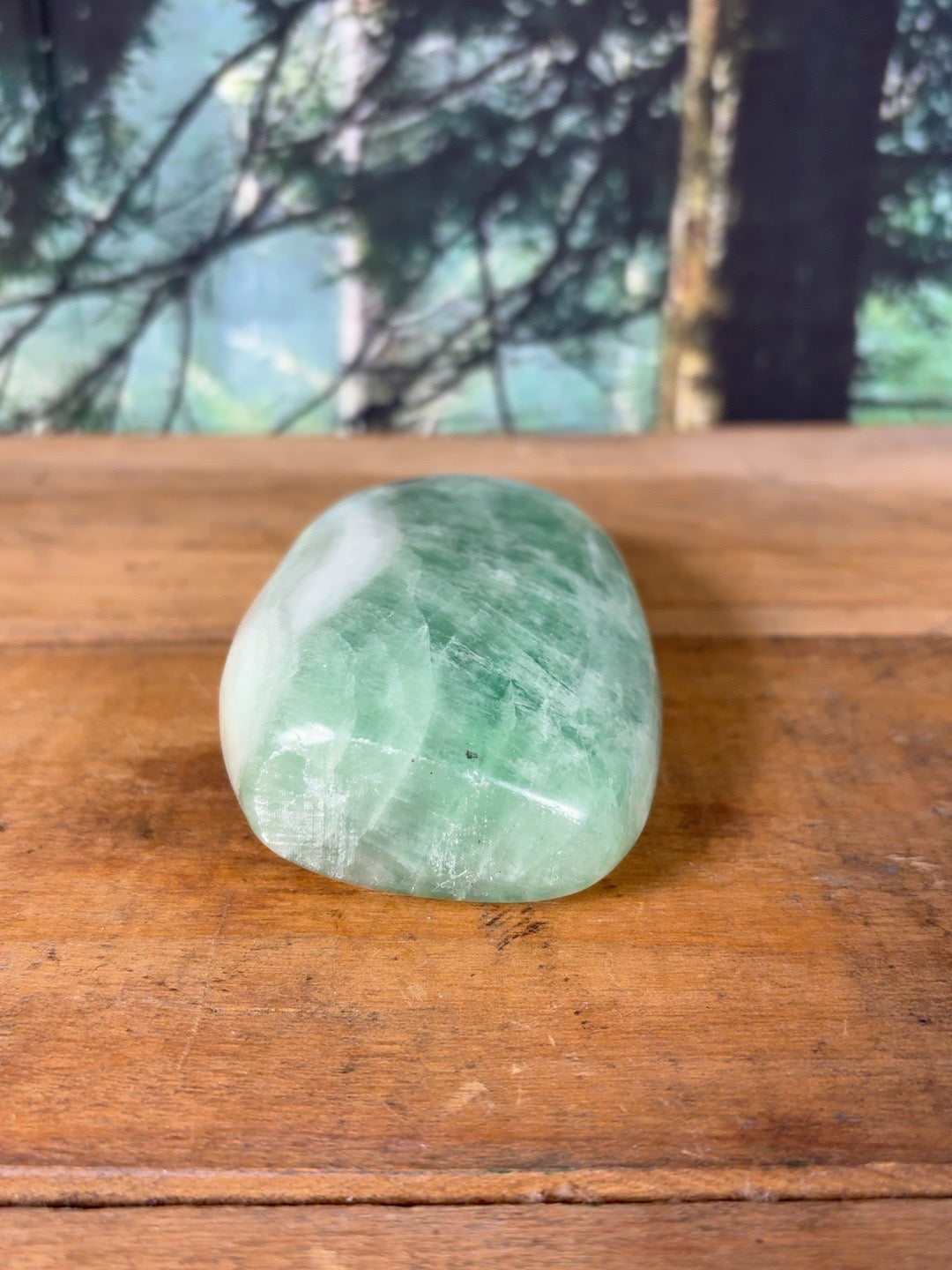 Mint green fluorite freeform, 15.6 oz – view 6