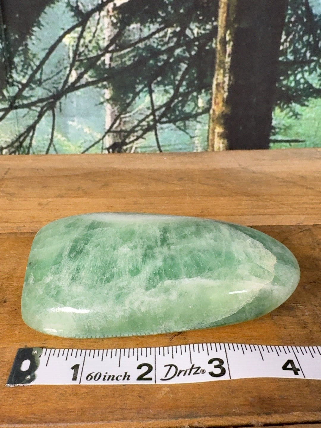 Mint green fluorite freeform, 15.6 oz – view 7