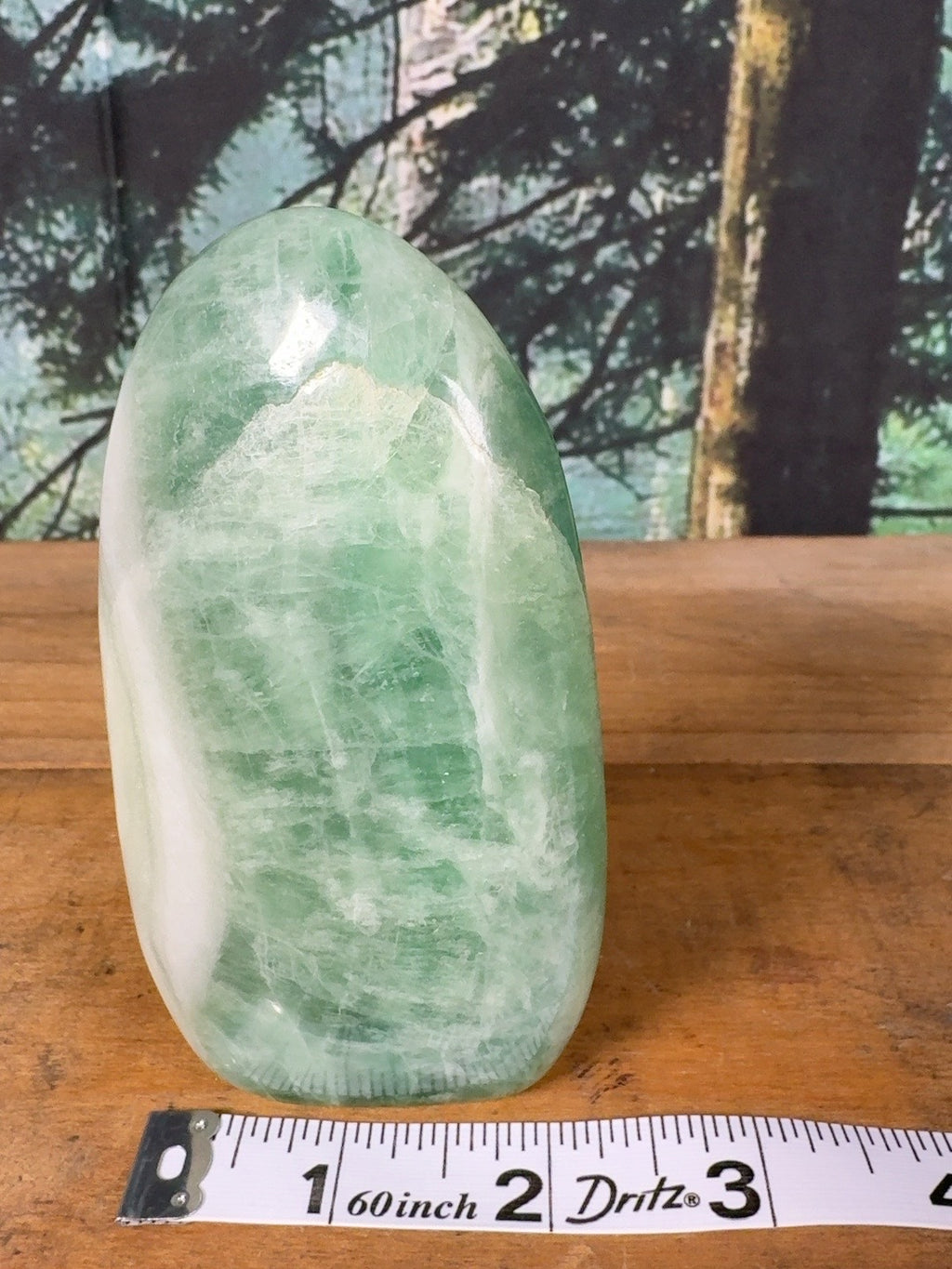 Mint green fluorite freeform, 15.6 oz – view 8