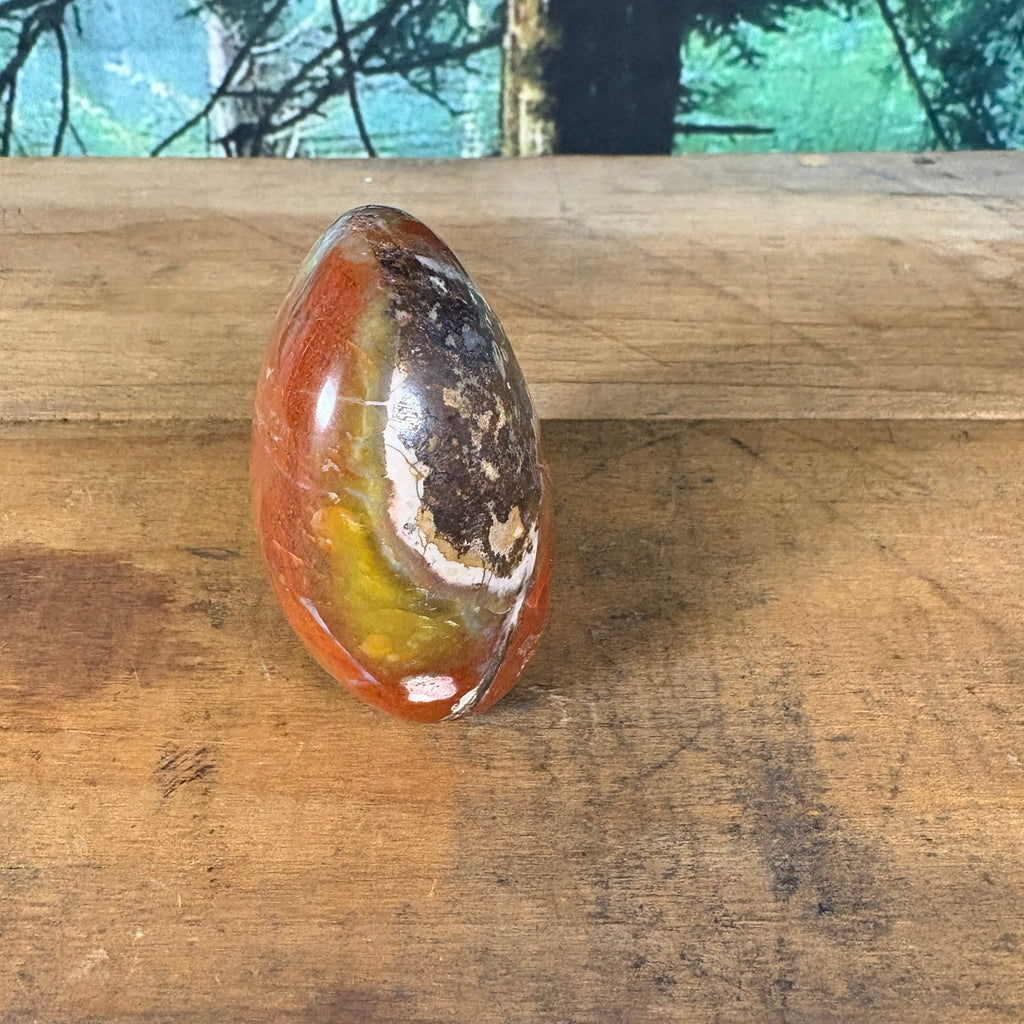 Mookaite jasper freeform dark matrix side