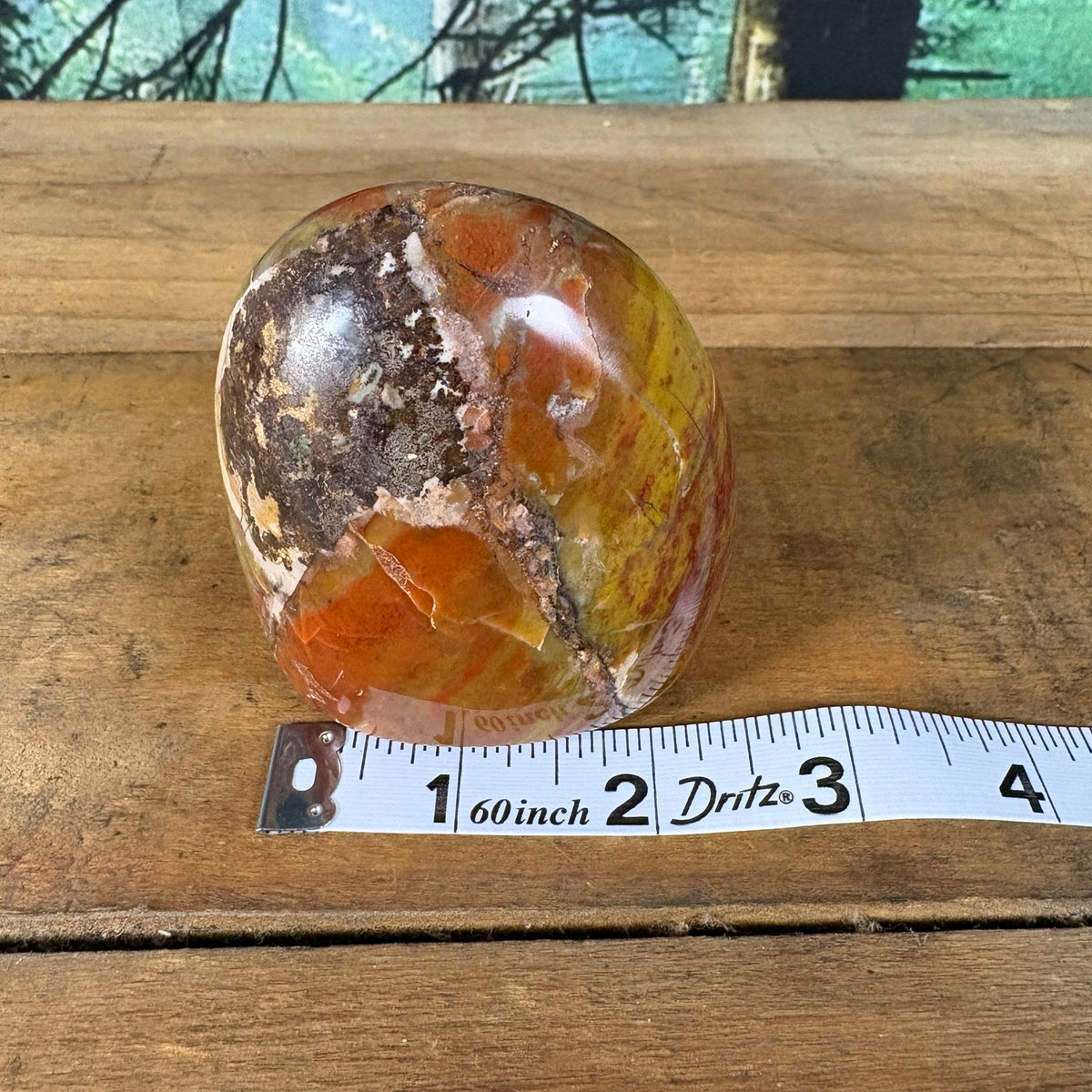 Brecciated mookaite jasper freeform matrix face