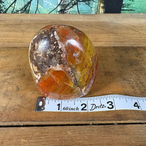 Brecciated mookaite jasper freeform matrix face