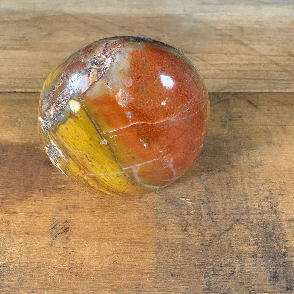 Mookaite jasper freeform orange and yellow face