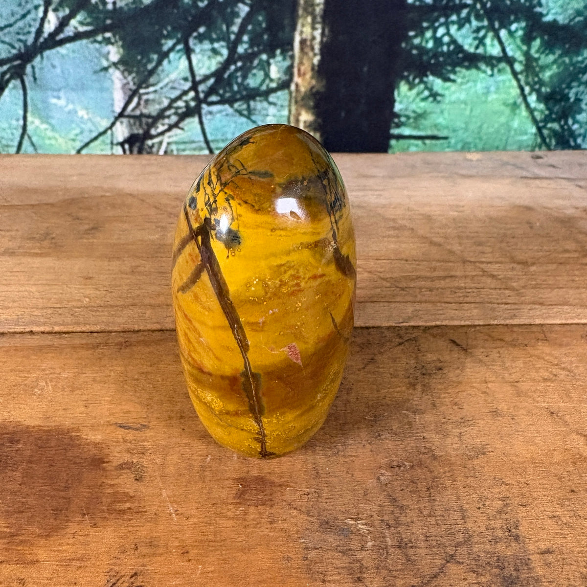 Mookaite jasper freeform opposite side view
