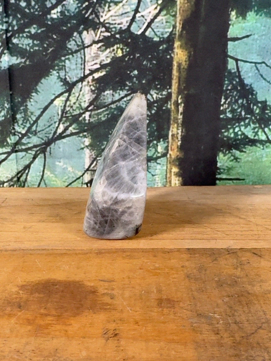 Pink flash rainbow moonstone freeform RBM-FR-001 view 2