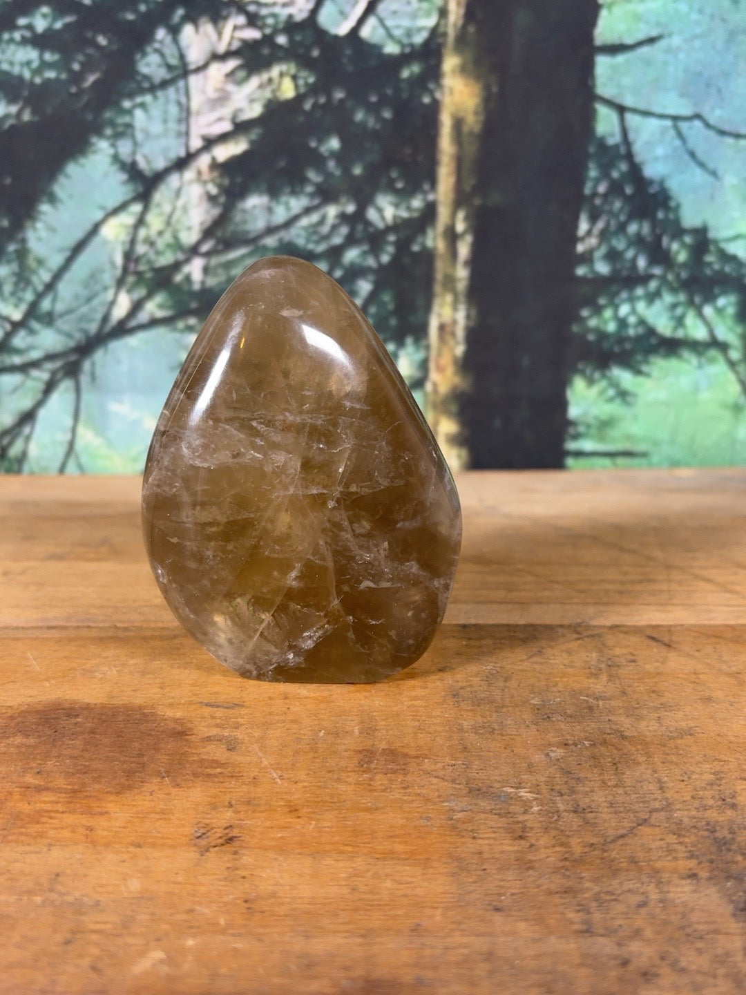 Honey brown smoky quartz freeform 13.4 oz, view 3 of 8