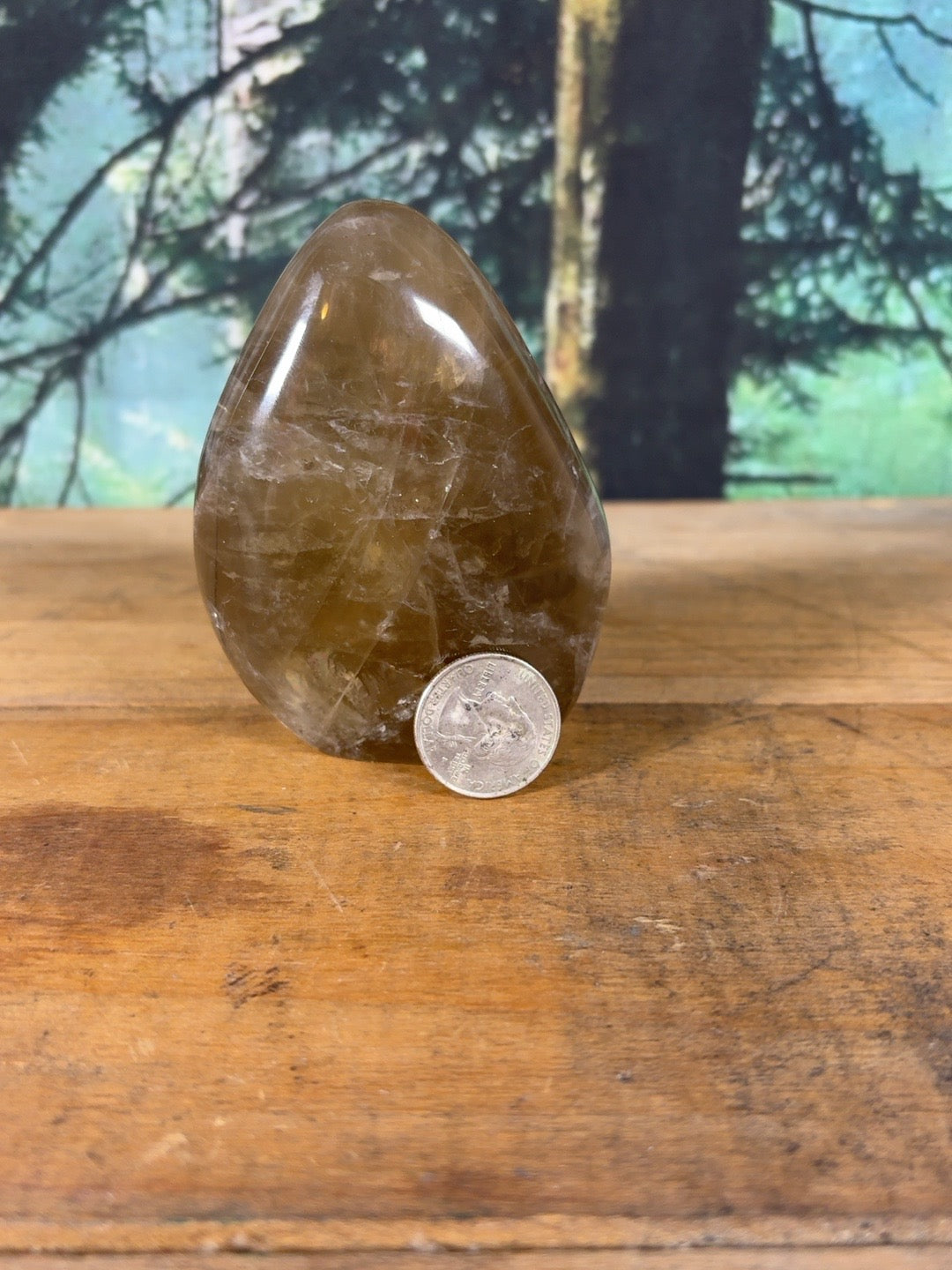 Honey brown smoky quartz freeform 13.4 oz, view 8 of 8